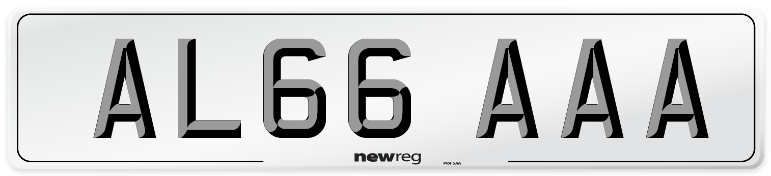 AL66 AAA Number Plate from New Reg